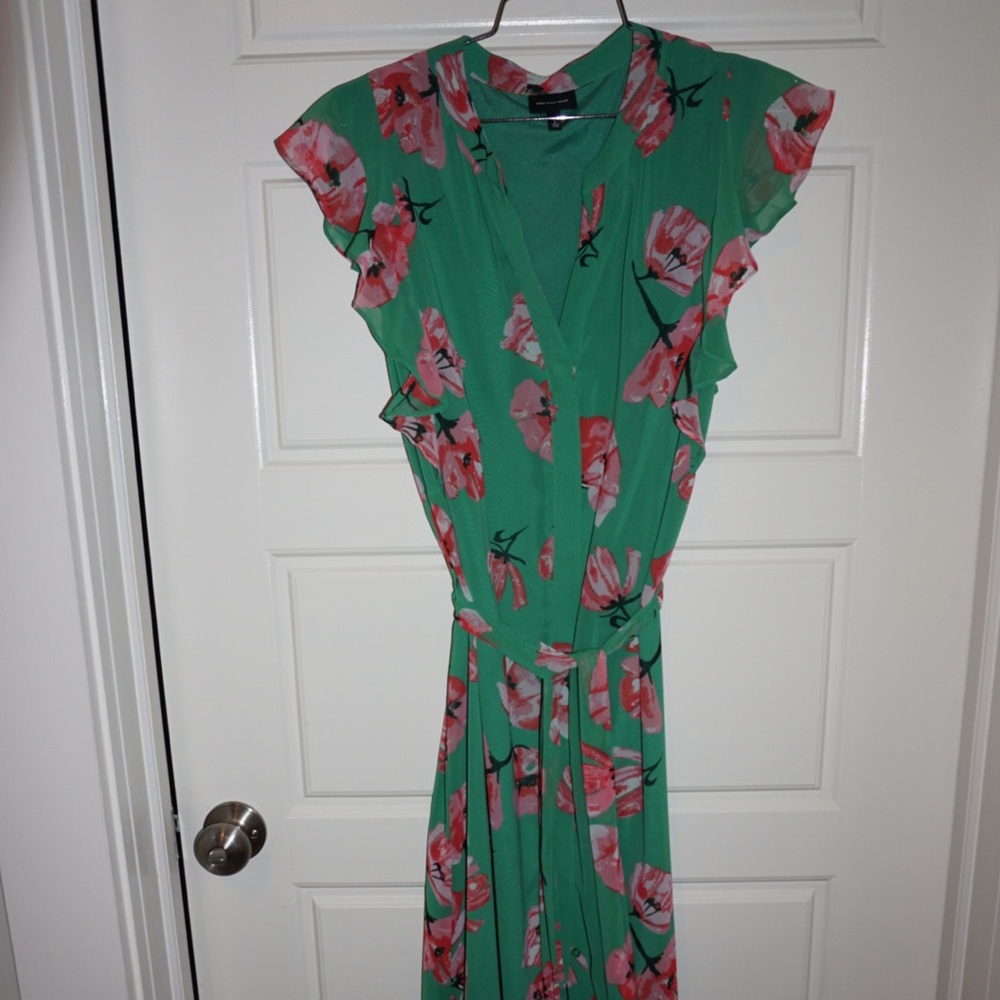 Who What Wear Green and Pink Dress